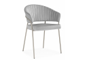 Стул на металлокаркасе Лео светло-серый (H-09) / серый