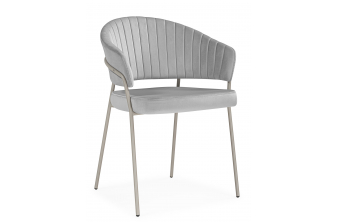 Стул на металлокаркасе Лео светло-серый (H-09) / серый