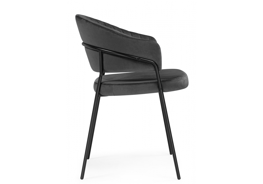 Стул на металлокаркасе Лео темно-серый (H-15) / черный