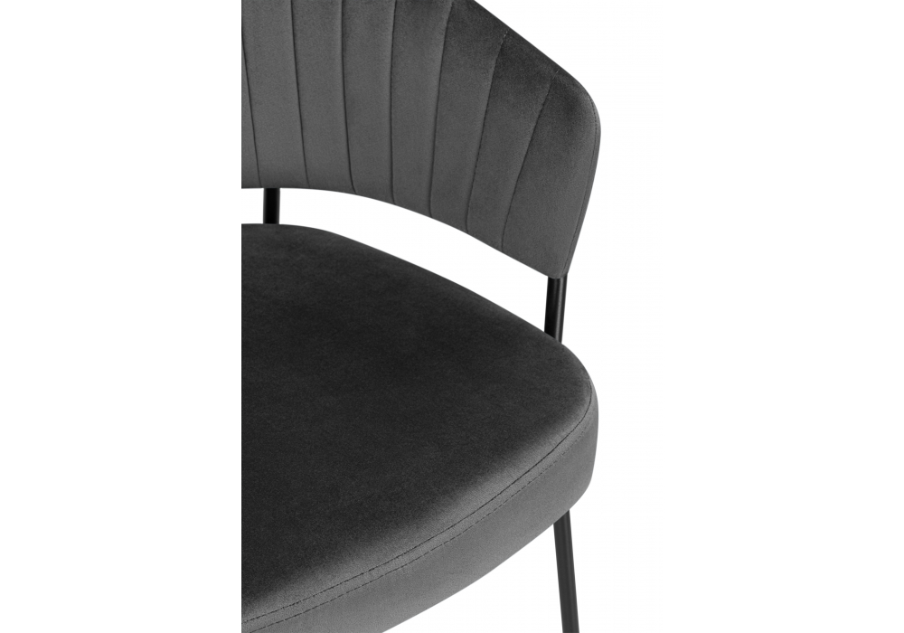 Стул на металлокаркасе Лео темно-серый (H-15) / черный