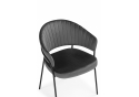 Стул на металлокаркасе Лео темно-серый (H-15) / черный
