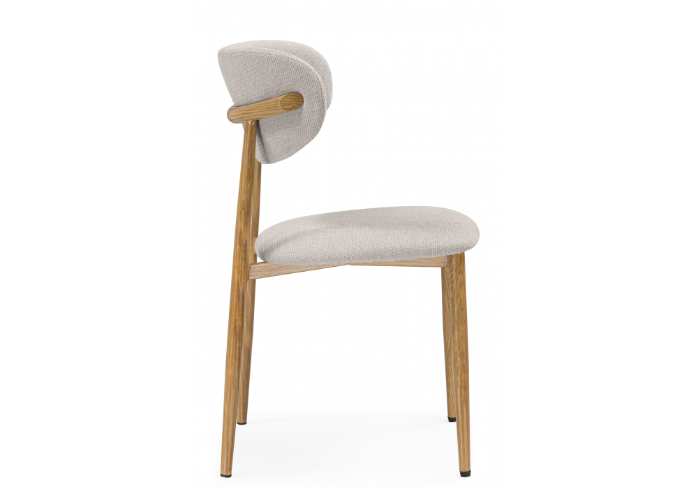 Стул на металлокаркасе Lisbon бежевый / цвет дерева