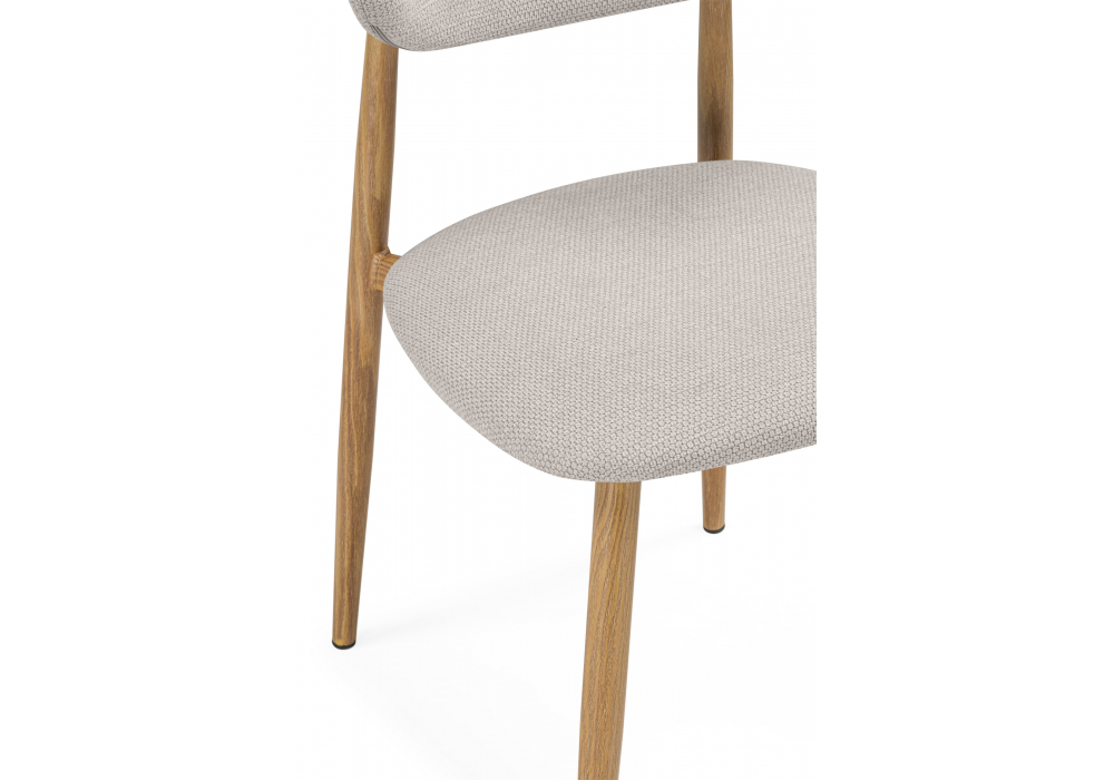 Стул на металлокаркасе Lisbon бежевый / цвет дерева