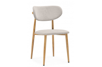 Стул на металлокаркасе Lisbon бежевый / цвет дерева