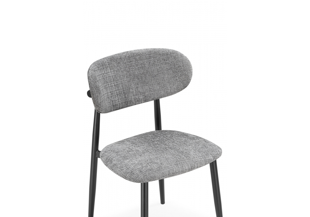 Стул на металлокаркасе Lisbon серый / черный