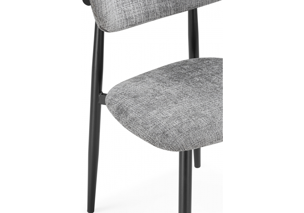 Стул на металлокаркасе Lisbon серый / черный