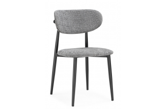 Стул на металлокаркасе Lisbon серый / черный