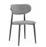 Стул на металлокаркасе Lisbon серый / черный