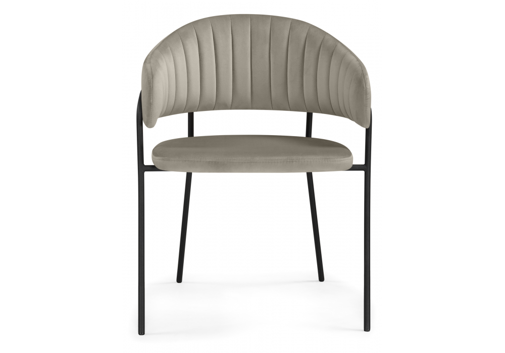 Стул на металлокаркасе Лукас бежевый / черный каркас