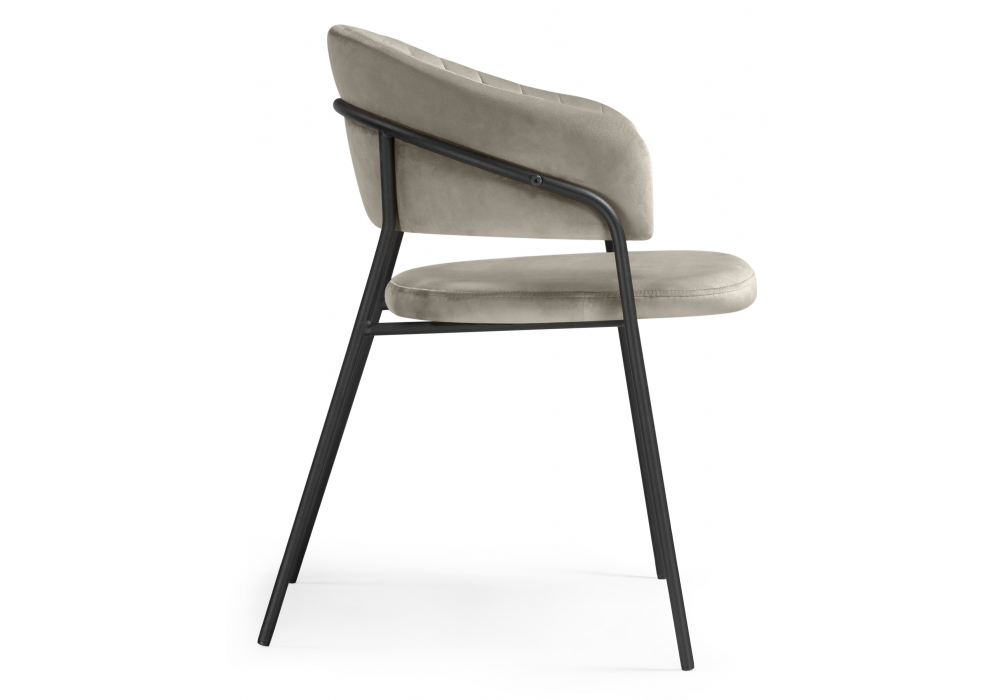 Стул на металлокаркасе Лукас бежевый / черный каркас