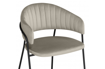 Стул на металлокаркасе Kamelia темно-серый / золотой