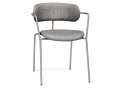 Стул на металлокаркасе Маки бежевый / серый матовый