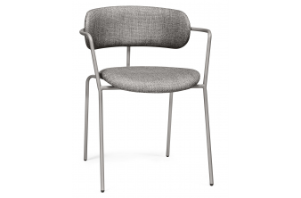 Стул на металлокаркасе Кора светло-серый / белый