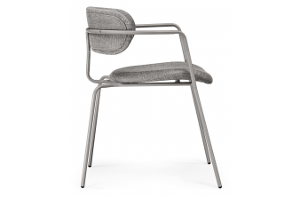 Стул на металлокаркасе Кора светло-серый / белый