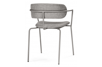 Стул на металлокаркасе Кора светло-серый / белый