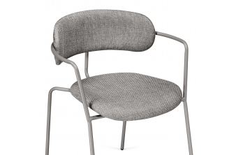 Стул на металлокаркасе Кора светло-серый / белый