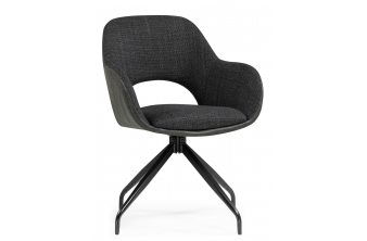 Стул на металлокаркасе Hera dark gray / black