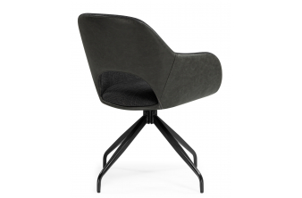 Стул на металлокаркасе Hera dark gray / black
