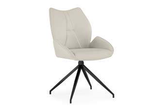 Стул на металлокаркасе Kaser 360 крутящийся ivory / black
