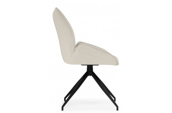 Стул на металлокаркасе Kaser 360 крутящийся ivory / black