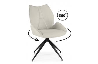 Стул на металлокаркасе Miranda 360 крутящийся beige / black