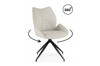 Стул на металлокаркасе Miranda 360 крутящийся beige / black