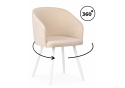 Стул на металлокаркасе Монер 360 бежевый (glory 03) / белый
