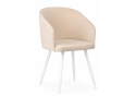 Стул на металлокаркасе Монер 360 бежевый (glory 03) / белый