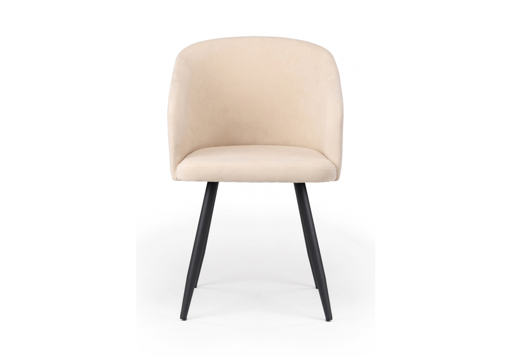 Стул на металлокаркасе Монер 360 бежевый (glory 03) / черный