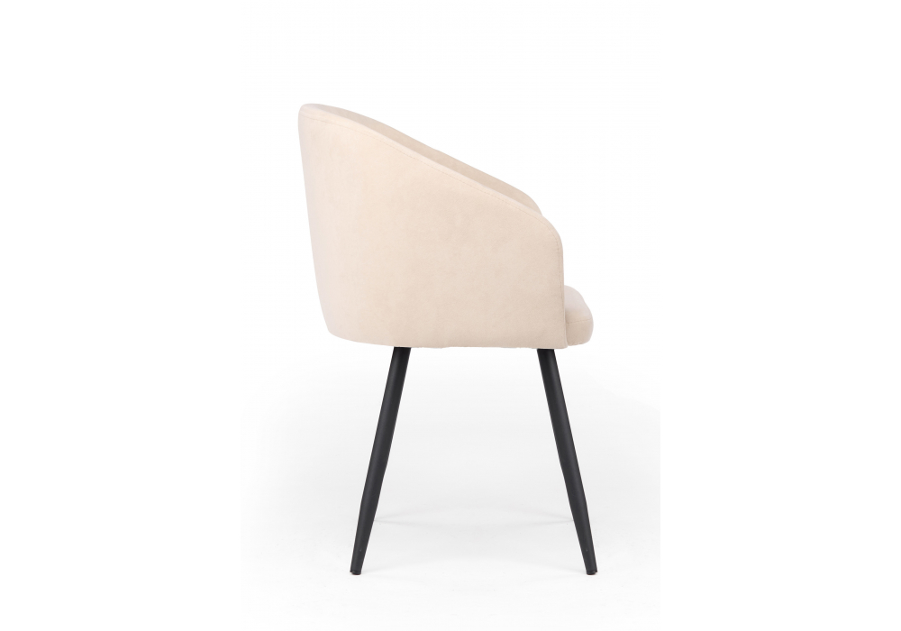 Стул на металлокаркасе Монер 360 бежевый (glory 03) / черный