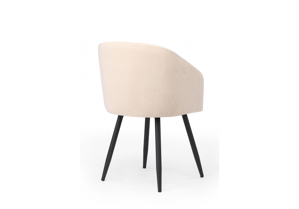 Стул на металлокаркасе Монер 360 бежевый (glory 03) / черный