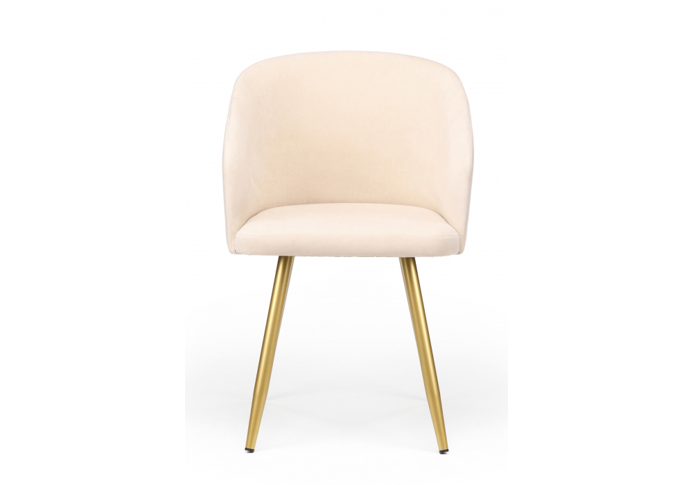 Стул на металлокаркасе Монер 360 бежевый (glory 03) / золотой