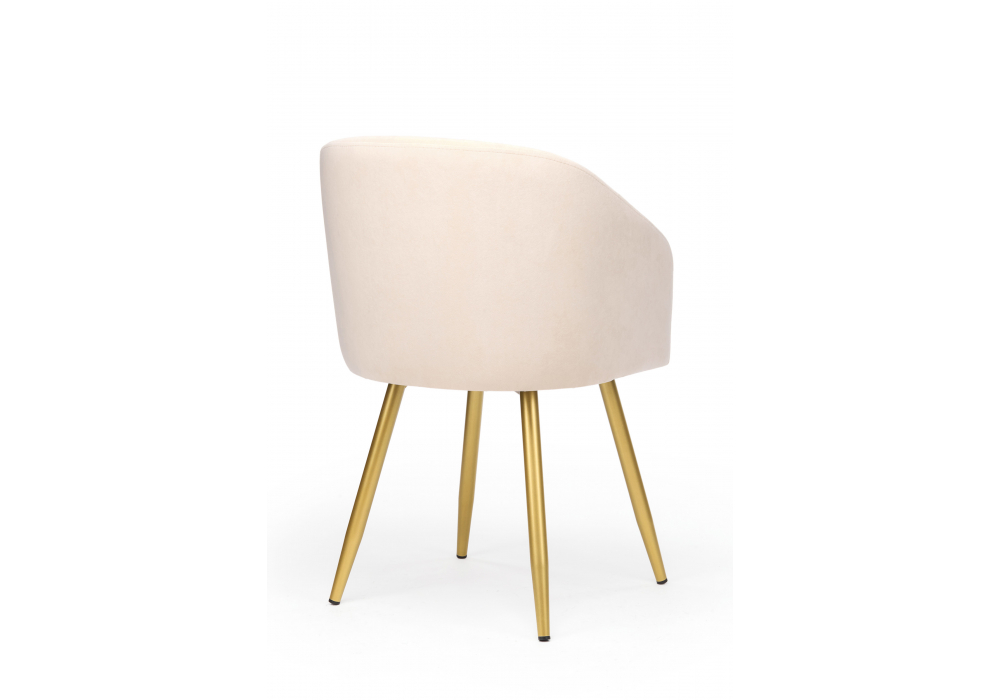 Стул на металлокаркасе Монер 360 бежевый (glory 03) / золотой