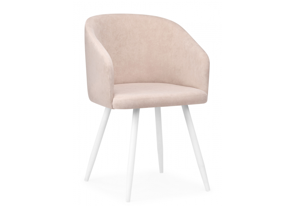 Стул на металлокаркасе Монер 360 латте (glory 10) / белый