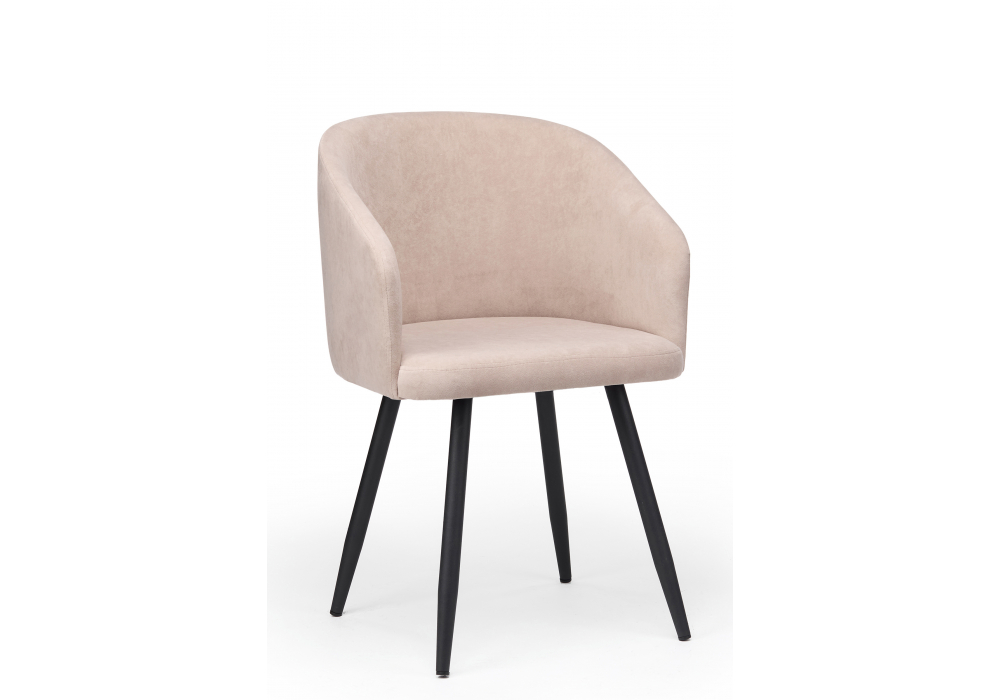 Стул на металлокаркасе Монер 360 латте (glory 10) / черный