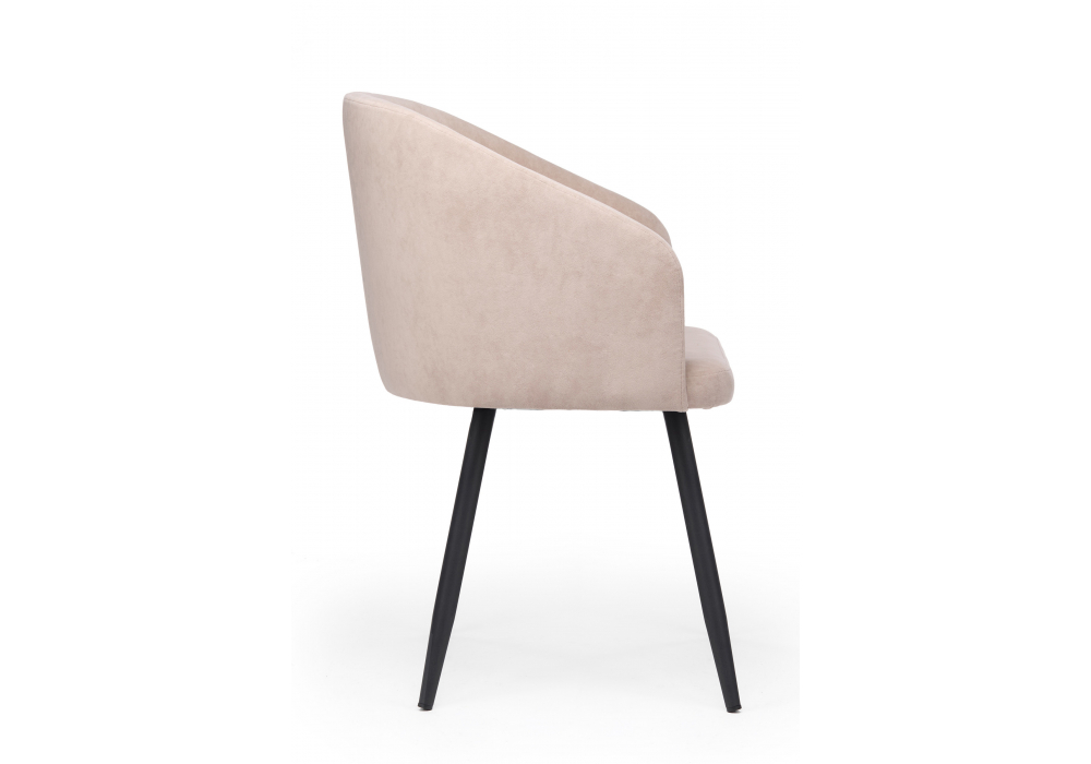 Стул на металлокаркасе Монер 360 латте (glory 10) / черный