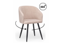 Стул на металлокаркасе Монер 360 латте (glory 10) / черный