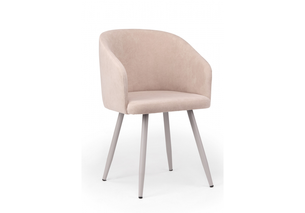 Стул на металлокаркасе Монер 360 латте (glory 10) / серый