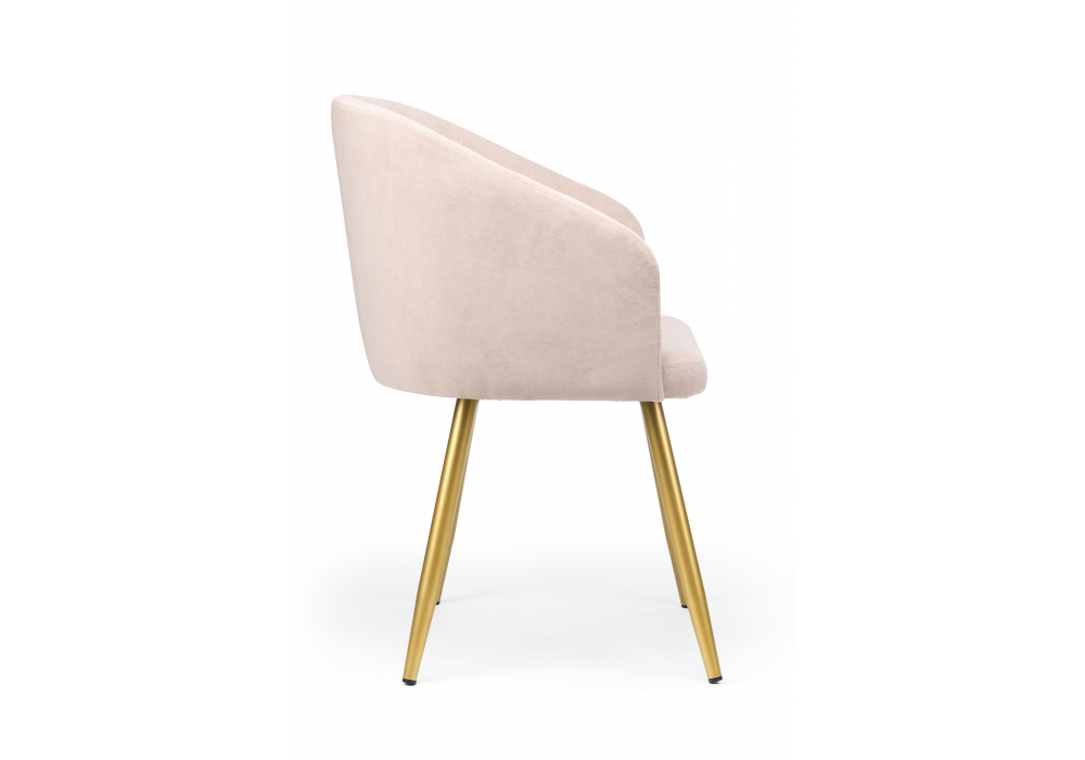 Стул на металлокаркасе Монер 360 латте (glory 10) / золотой