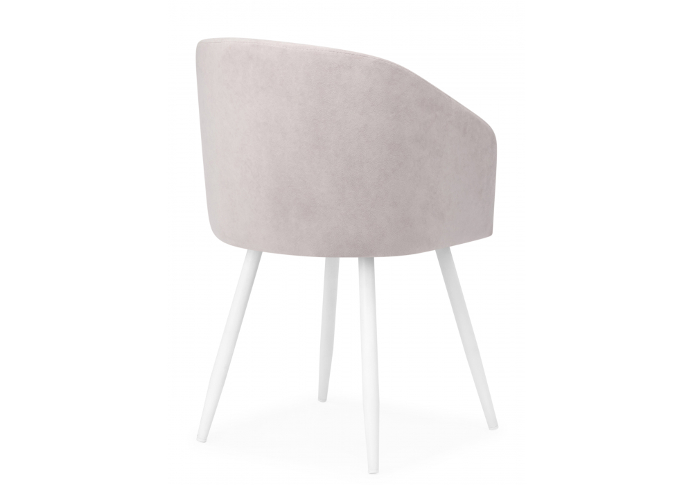 Стул на металлокаркасе Монер 360 светло-серый (glory 36) / белый