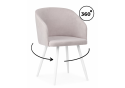 Стул на металлокаркасе Монер 360 светло-серый (glory 36) / белый