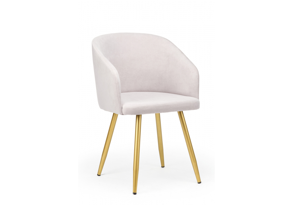 Стул на металлокаркасе Монер 360 светло-серый (glory 36) / золотой