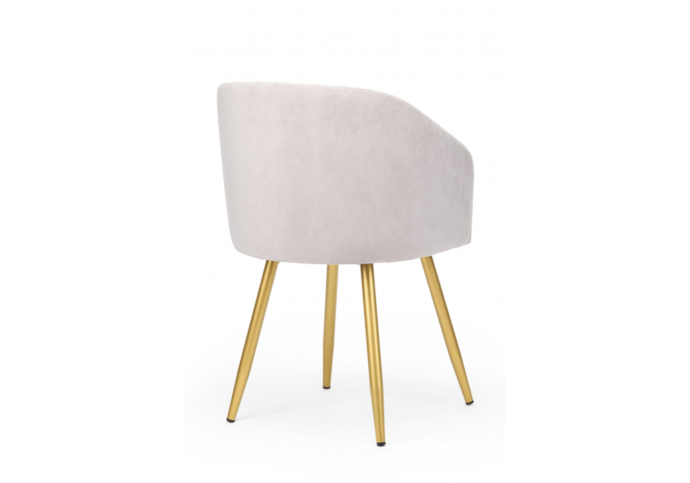 Стул на металлокаркасе Монер 360 светло-серый (glory 36) / золотой