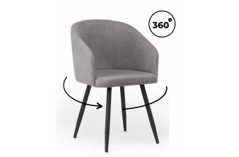 Стул на металлокаркасе Монер 360 темно-серый (glory 20) / черный