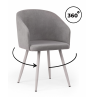 Стул на металлокаркасе Монер 360 темно-серый (glory 20) / серый