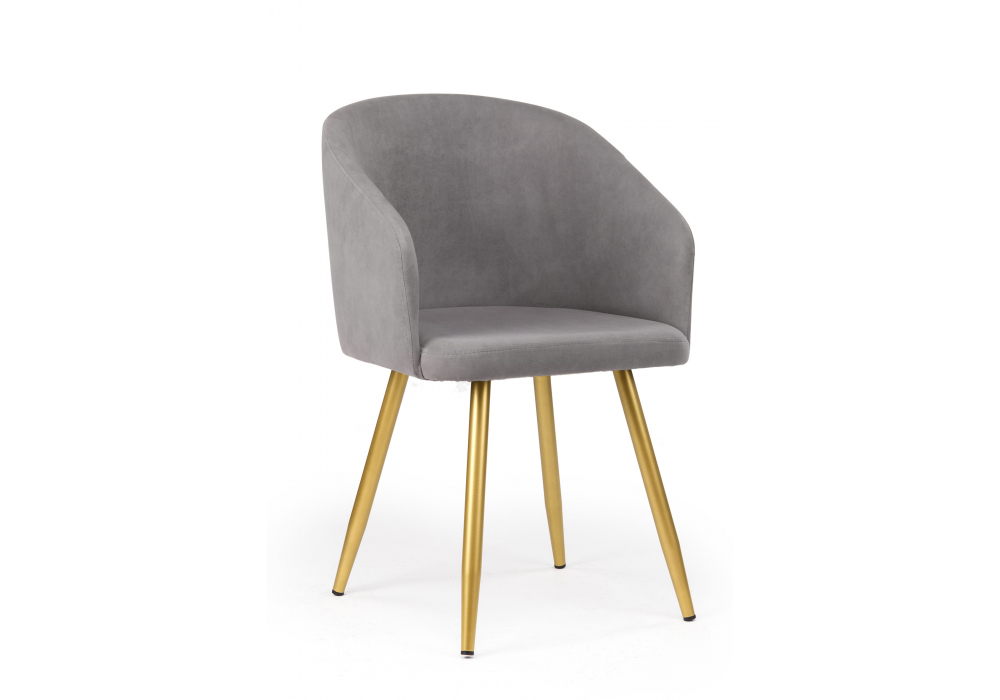 Стул на металлокаркасе Монер 360 темно-серый (glory 20) / золотой