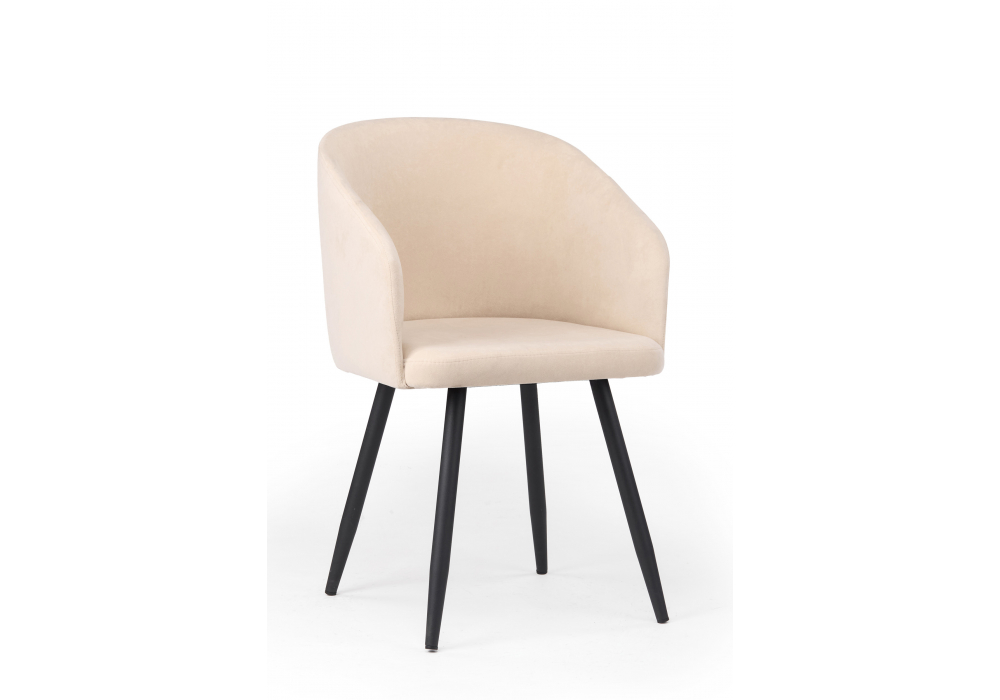 Стул на металлокаркасе Монер бежевый (glory 03) / черный