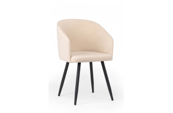 Стул на металлокаркасе Монер бежевый (glory 03) / черный