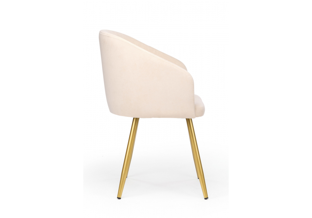 Стул на металлокаркасе Монер бежевый (glory 03) / золотой