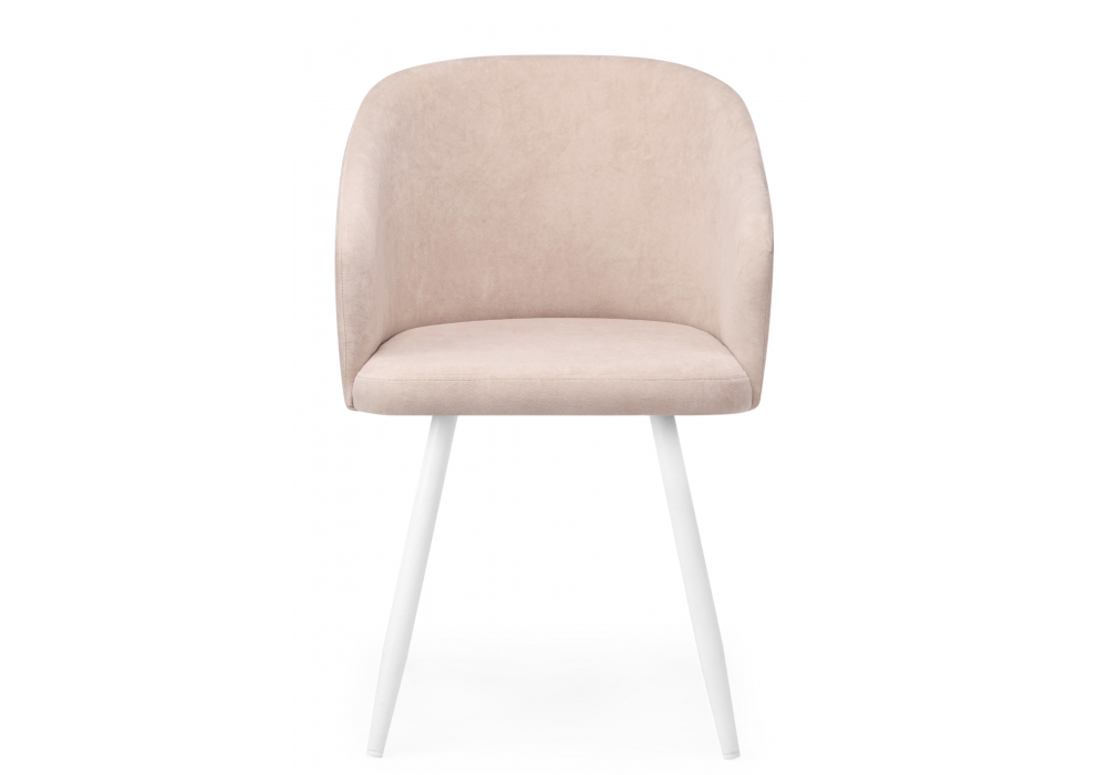 Стул на металлокаркасе Монер латте (glory 10) / белый